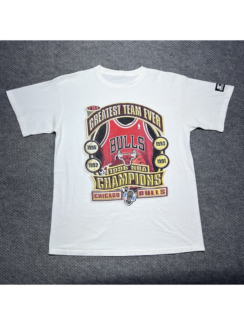 Vintage 1996 Starter Chicago Bulls Nba World Champions T-Shirt Large RARE MENS